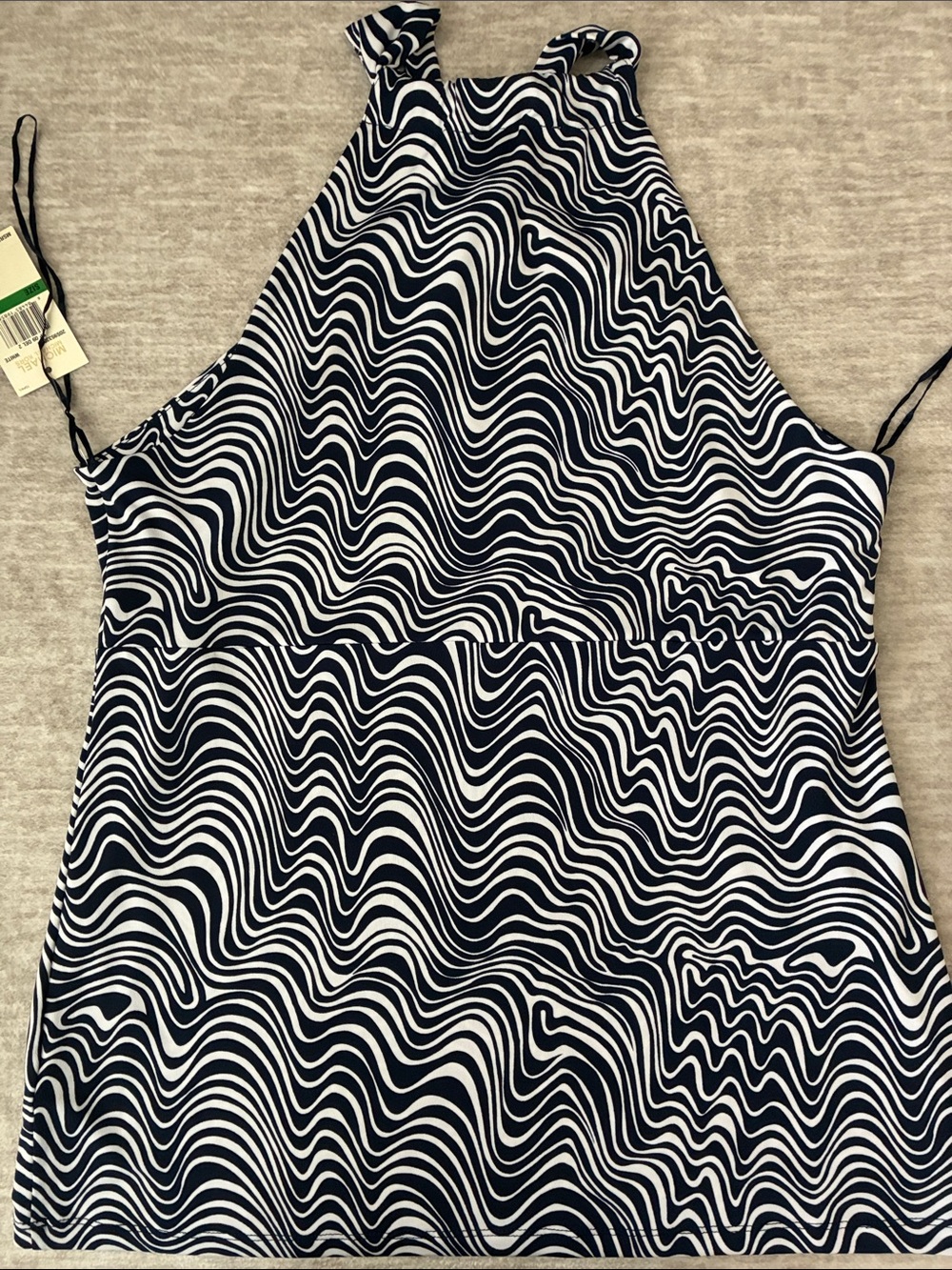 Michael Kors Navy & White Wavy Halter - Picture 5 of 5